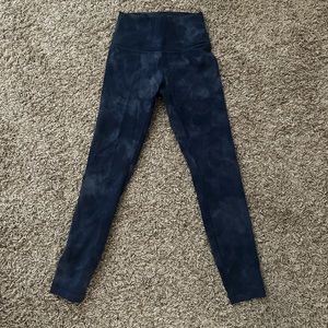 Lululemon Diamond Dye Navy Blue Leggings